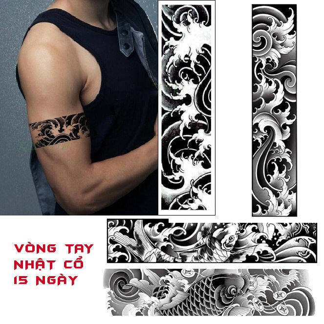 Hình Xăm Tạm Thời Vòng Tay Nhật Cổ Cá Chép Kéo Funtattoo Chống Nước Chống Cọ Xát Kéo Dài 7-15 Ngày | Lazada.vn