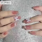 Mẫu nail nơ XINH XẮN DỄ THƯƠNG dễ phối đồ cho các nàng